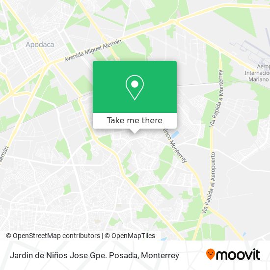 Mapa de Jardin de Niños Jose Gpe. Posada