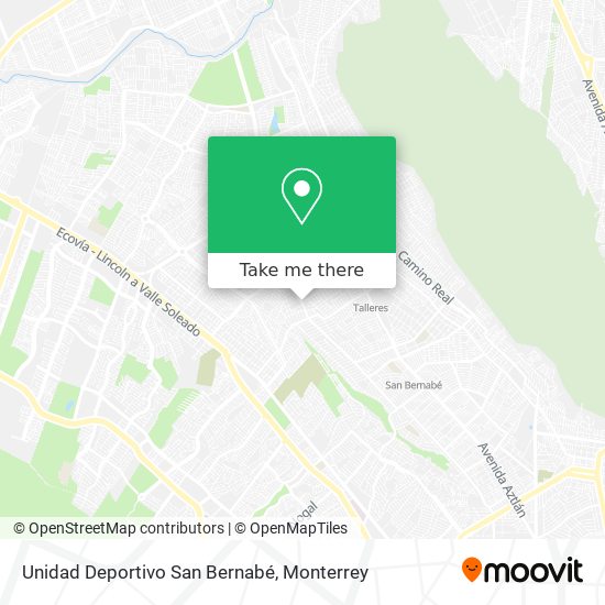 Unidad Deportivo San Bernabé map