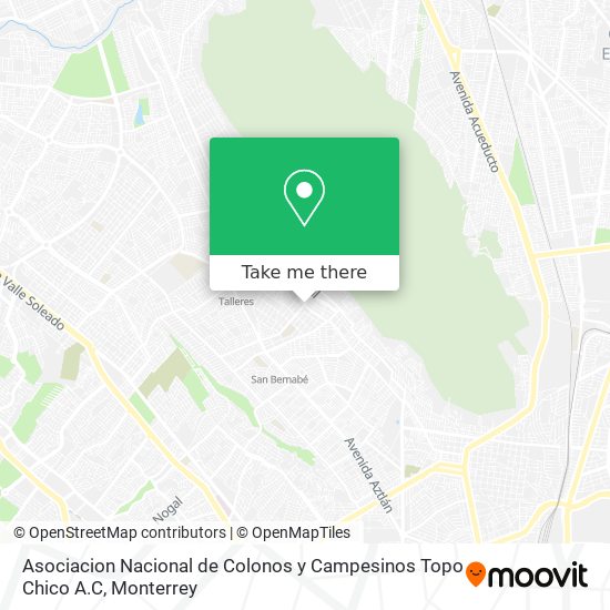 Asociacion Nacional de Colonos y Campesinos Topo Chico A.C map