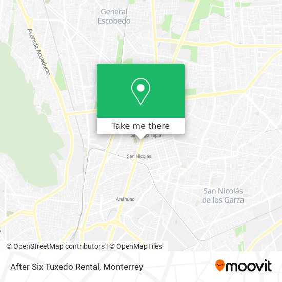 After Six Tuxedo Rental map