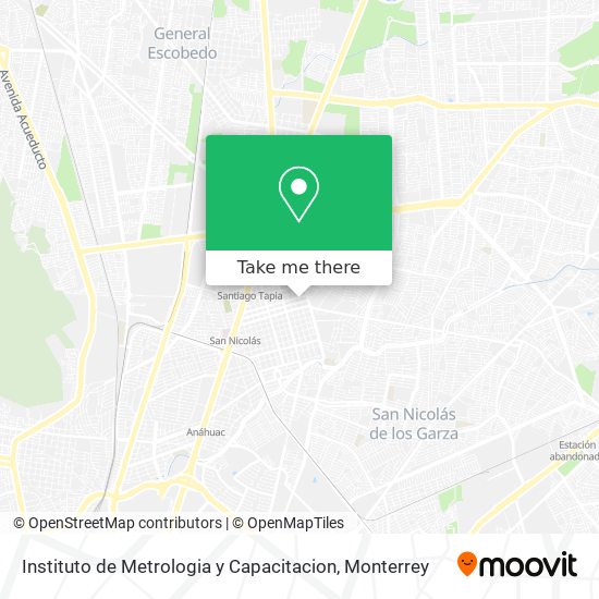 Mapa de Instituto de Metrologia y Capacitacion