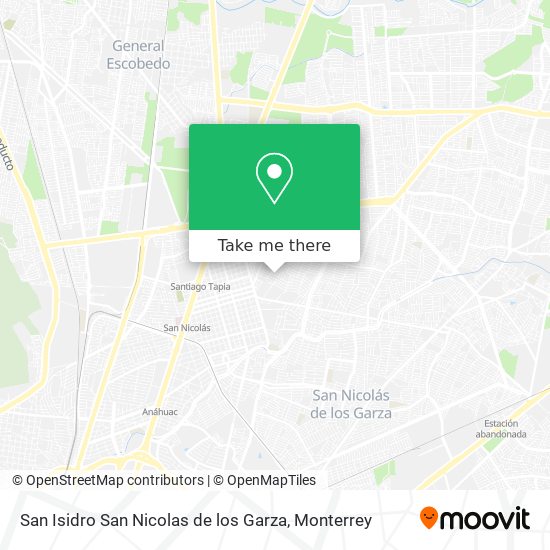 Mapa de San Isidro San Nicolas de los Garza