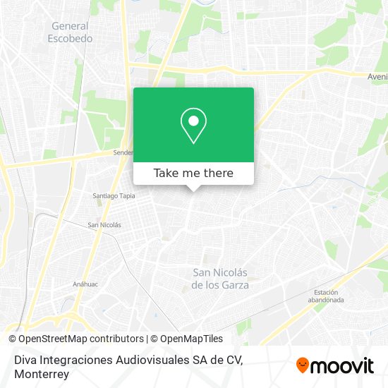 How to get to Diva Integraciones Audiovisuales SA de CV in Monterrey by Bus  or Metrorrey?