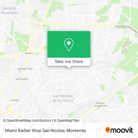 Mapa de Miami Barber Shop San Nicolas