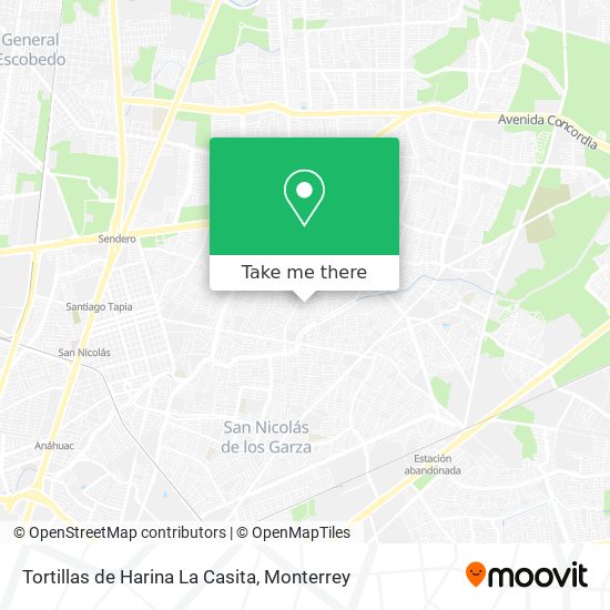 Mapa de Tortillas de Harina La Casita