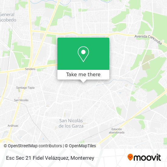 Mapa de Esc Sec 21 Fidel Velázquez