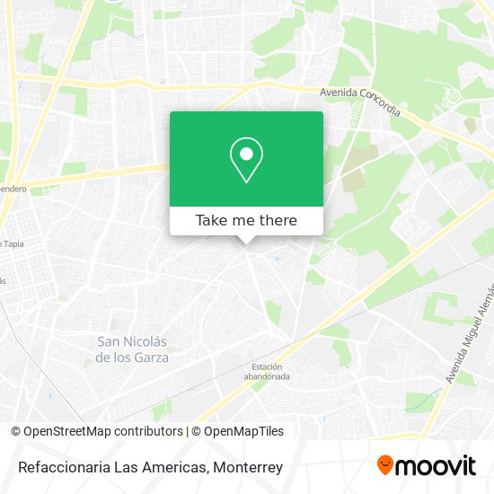 Refaccionaria Las Americas map