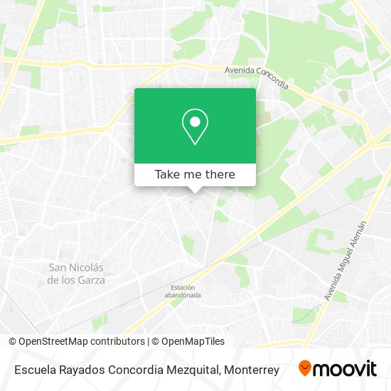 Escuela Rayados Concordia Mezquital map