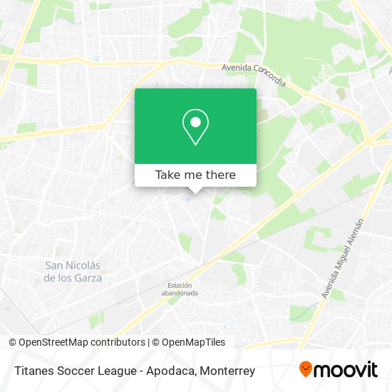 Titanes Soccer League - Apodaca map