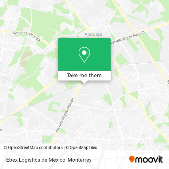 Mapa de Ebex Logistics de Mexico