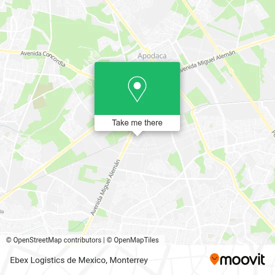 Ebex Logistics de Mexico map