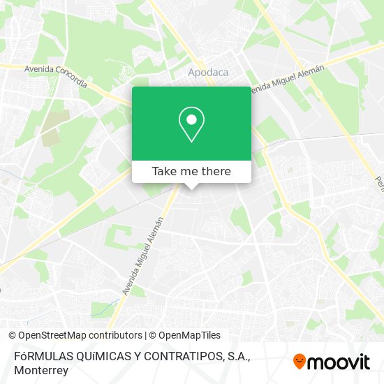 FóRMULAS QUíMICAS Y CONTRATIPOS, S.A. map