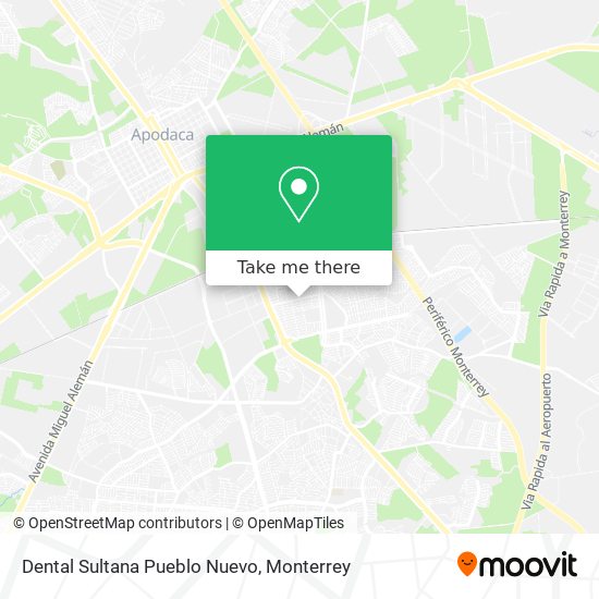 Dental Sultana Pueblo Nuevo map