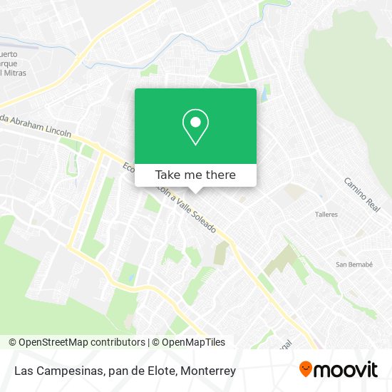 Las Campesinas, pan de Elote map