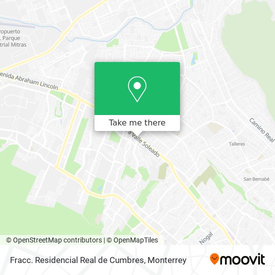 Fracc. Residencial Real de Cumbres map