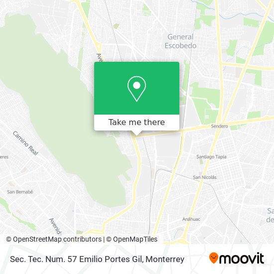 Sec. Tec. Num. 57 Emilio Portes Gil map