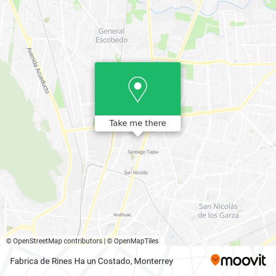 Mapa de Fabrica de Rines Ha un Costado