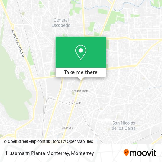 Hussmann Planta Monterrey map