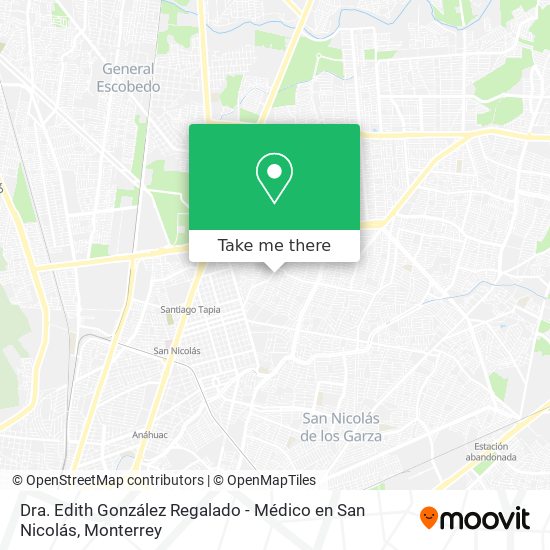 Mapa de Dra. Edith González Regalado - Médico en San Nicolás