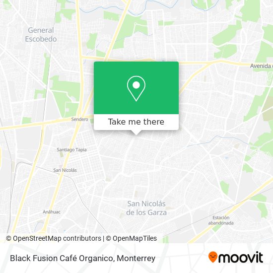 Mapa de Black Fusion Café Organico