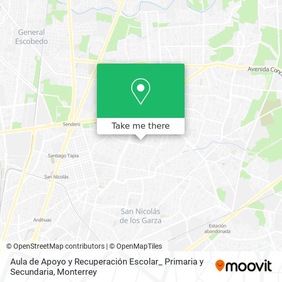 Aula de Apoyo y Recuperación Escolar_ Primaria y Secundaria map