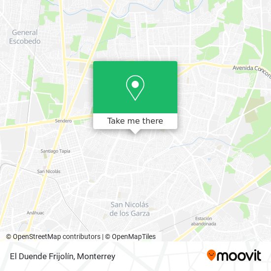 El Duende Frijolín map