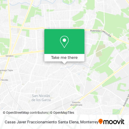 Mapa de Casas Javer Fraccionamiento Santa Elena
