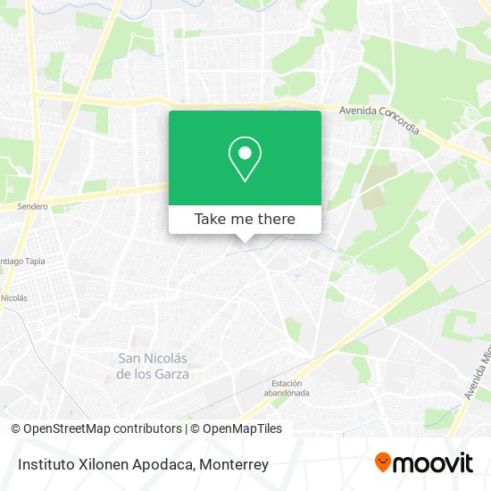 Instituto Xilonen Apodaca map