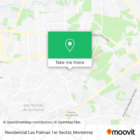 Mapa de Residencial Las Palmas 1er Sector