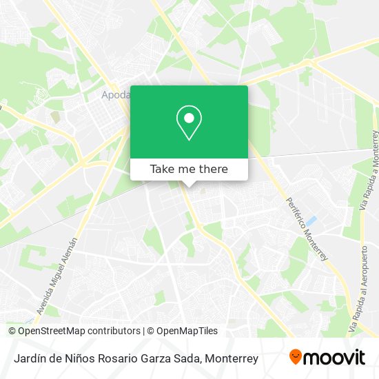 Mapa de Jardín de Niños Rosario Garza Sada