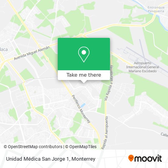 Mapa de Unidad Médica San Jorge 1