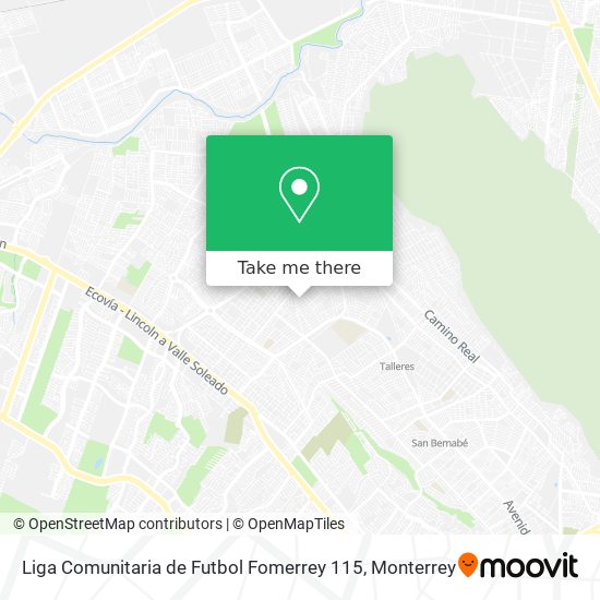 Mapa de Liga Comunitaria de Futbol Fomerrey 115