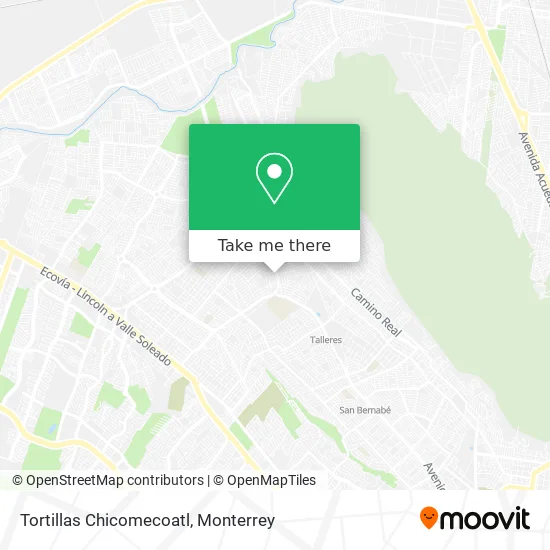 Tortillas Chicomecoatl map