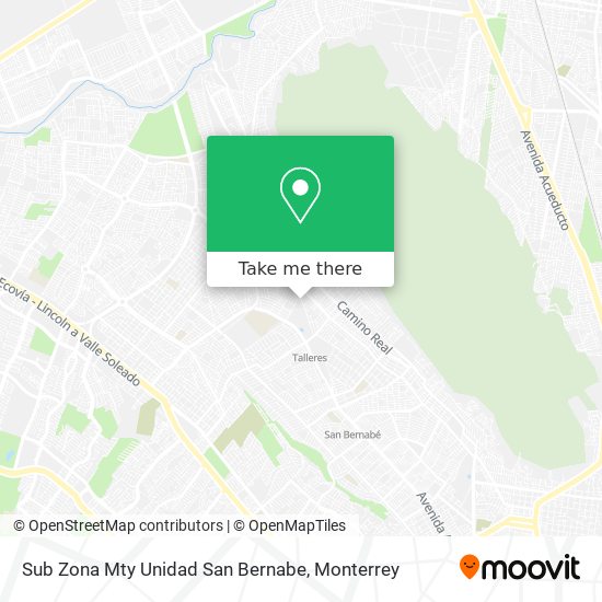 Mapa de Sub Zona Mty Unidad San Bernabe