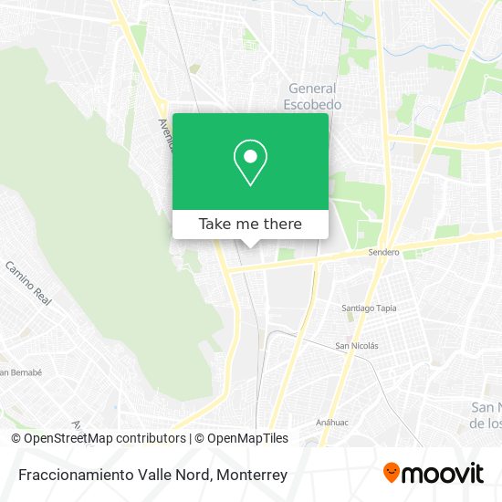 Fraccionamiento Valle Nord map