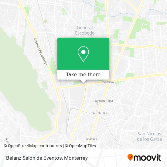 Mapa de Belanz Salón de Eventos