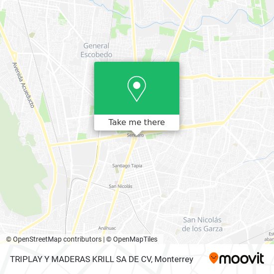 TRIPLAY Y MADERAS KRILL SA DE CV map