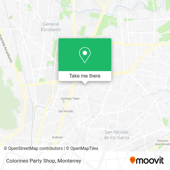 Colorines Party Shop map