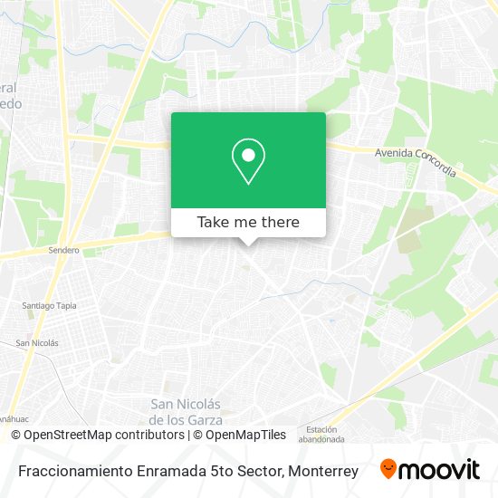 Mapa de Fraccionamiento Enramada 5to Sector