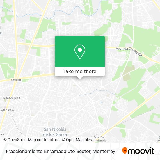 Fraccionamiento Enramada 6to Sector map