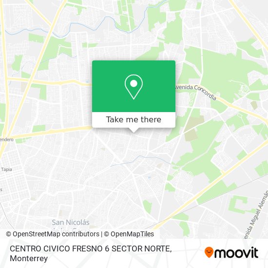 CENTRO CIVICO FRESNO 6 SECTOR NORTE map
