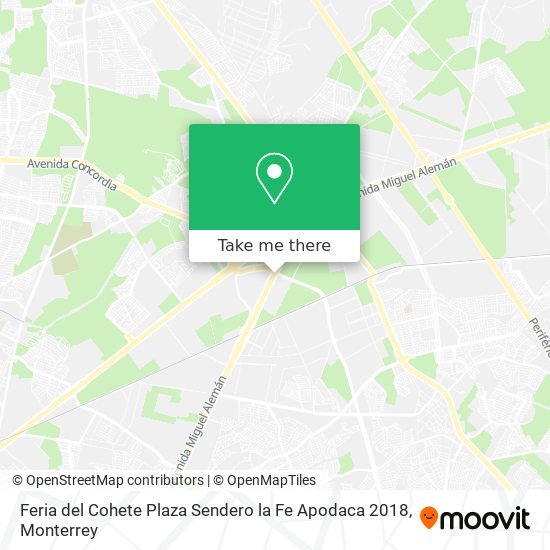 Feria del Cohete Plaza Sendero la Fe Apodaca 2018 map