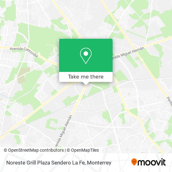 Mapa de Noreste Grill Plaza Sendero La Fe