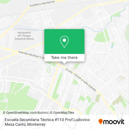 Escuela Secundaria Técnica #110 Prof.Ludovico Meza Cantú map