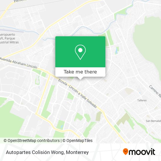 Autopartes Colisión Wong map
