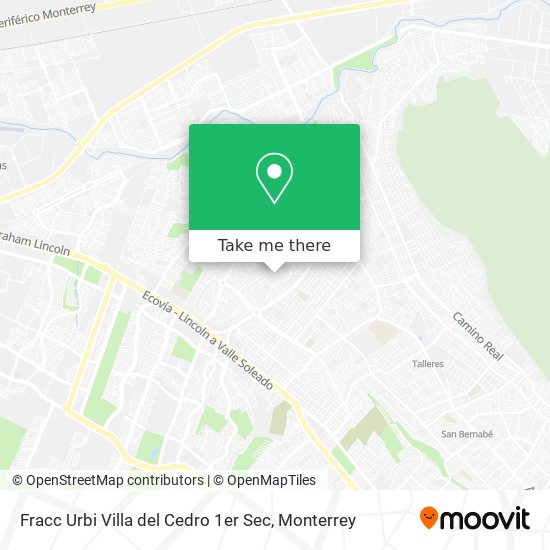 Fracc Urbi Villa del Cedro 1er Sec map