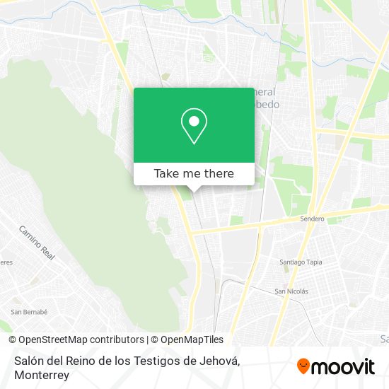 Mapa de Salón del Reino de los Testigos de Jehová