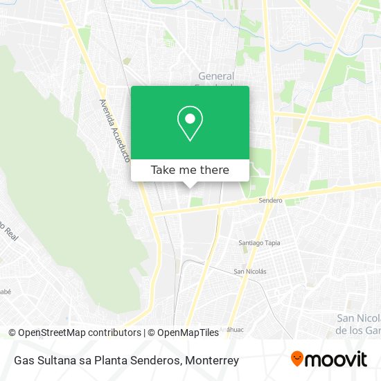 Gas Sultana sa Planta Senderos map