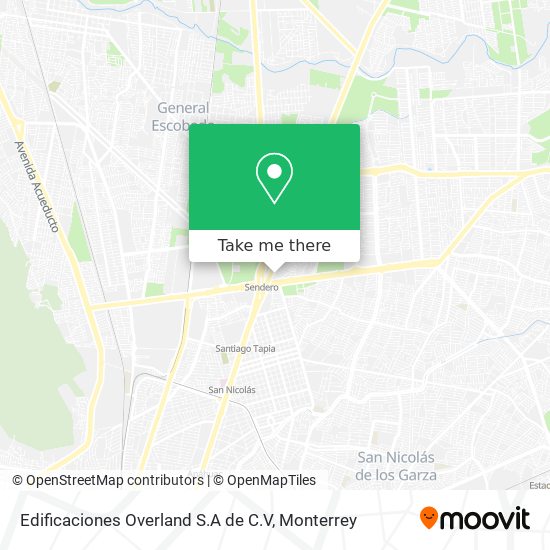 Edificaciones Overland S.A de C.V map