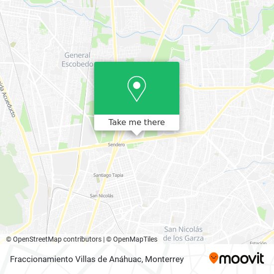 Fraccionamiento Villas de Anáhuac map